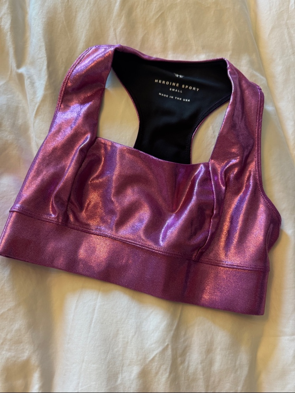 Heroine Sport Metallic Magenta/Purple Racerback Sports Bra